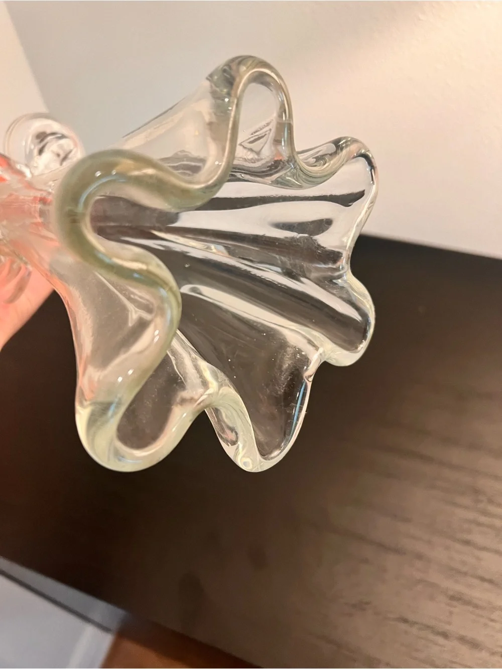 Clear Glass Angel Figurine Candle Holder - Clear